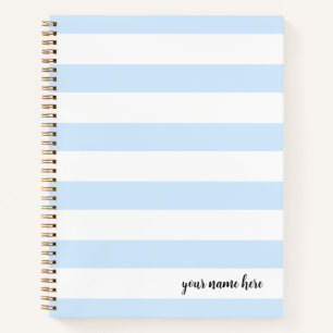 Cuaderno Portátil de franjas azules personalizadas