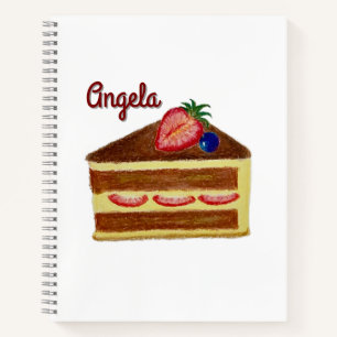 Cuaderno Portátil de fresa personalizada Cheesecake Deluxe