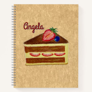 Cuaderno Portátil de fresa personalizada Cheesecake Deluxe