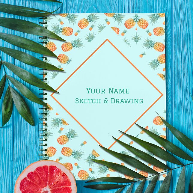 Cuaderno Portátil de fruta de piña de patrón (Subido por el creador)