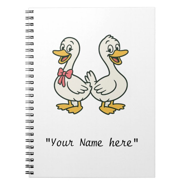 Cuaderno Portátil de gallina blanca (Frente)