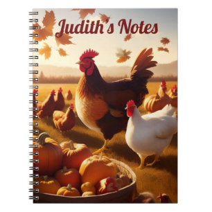 Cuaderno Portátil de gallo de personalizable, portátil de e