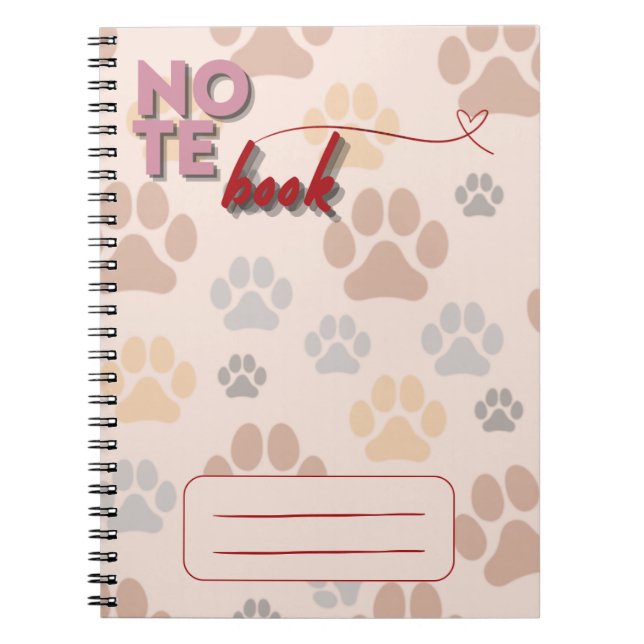 Cuaderno Portátil de garras de perro (Frente)