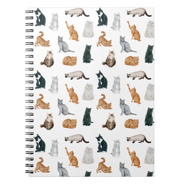 Cuaderno Portátil de gatos lúdicos (Frente)