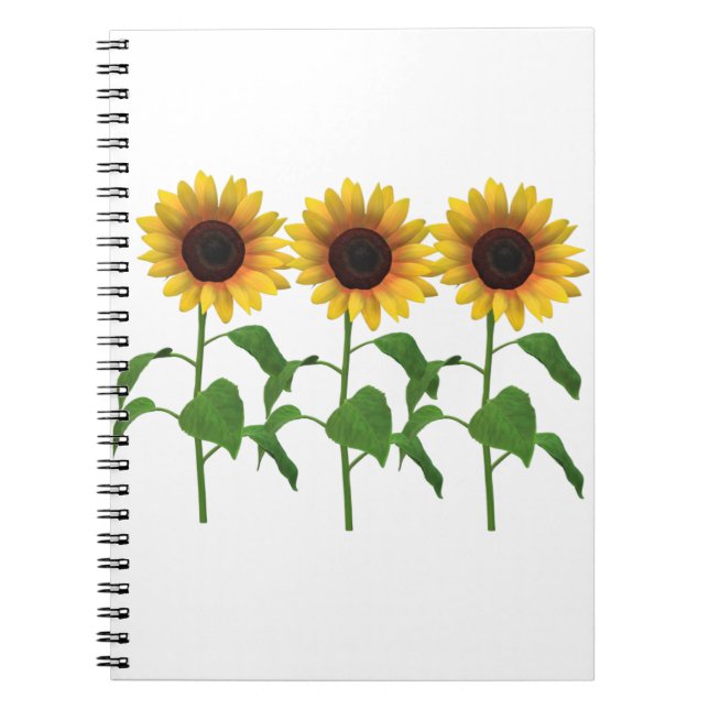Cuaderno Portátil de girasol (Frente)