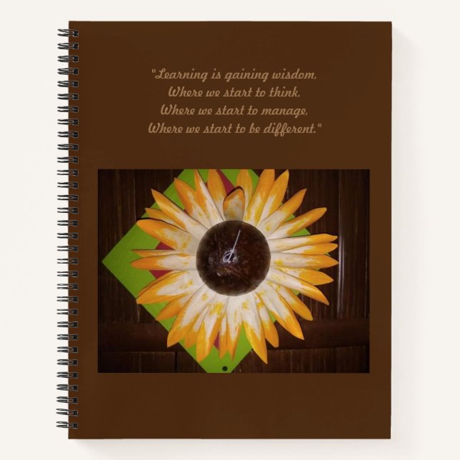 Cuaderno Portátil de girasol (Anverso)