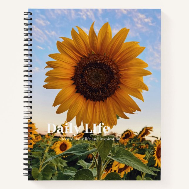 Cuaderno Portátil de girasol | Inspiración en el florecimie (Anverso)