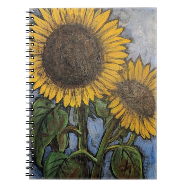 Cuaderno Portátil de girasol negrita (Frente)