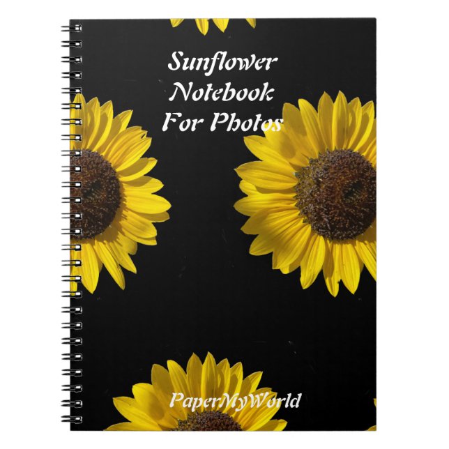 Cuaderno Portátil de girasol para fotos (Frente)