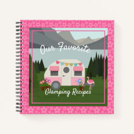 Cuaderno Portátil de glamur retro rosado