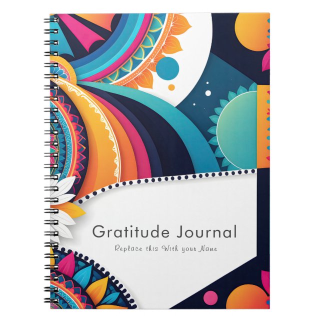 Cuaderno Portátil de gratitud personalizado (Frente)