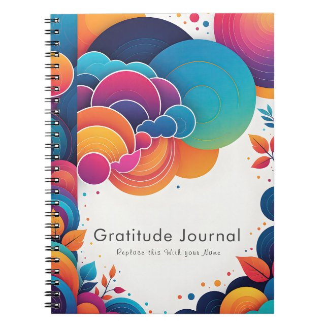 Cuaderno Portátil de gratitud personalizado (Frente)