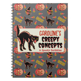 Cuaderno Portátil de Halloween de época