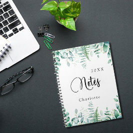 Cuaderno Portátil de helechos de eucalipto verde