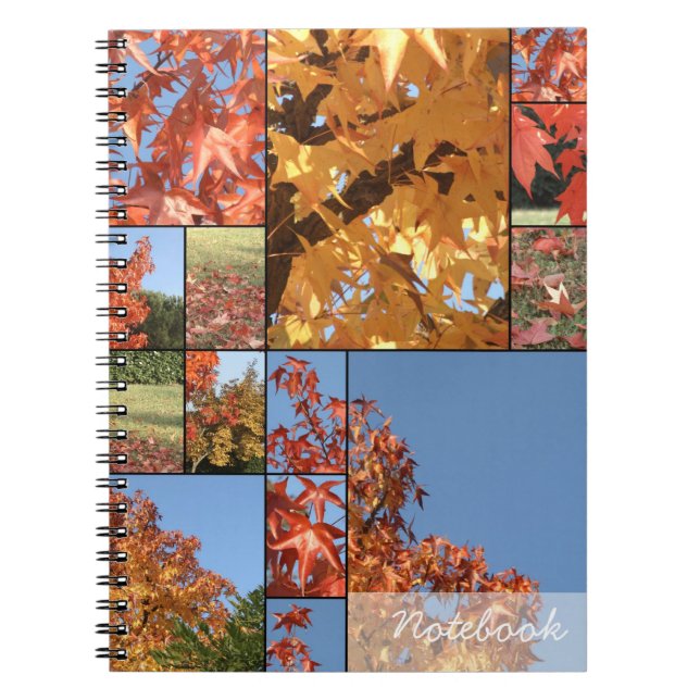 Cuaderno Portátil de hojas de otoño (Frente)