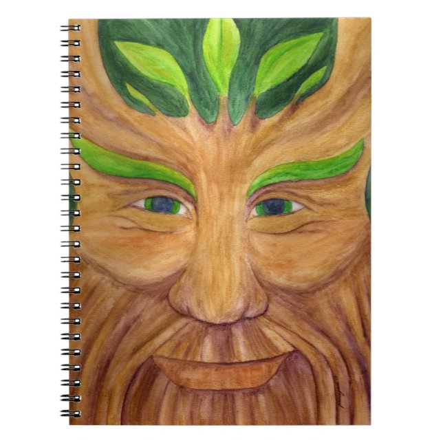 Cuaderno Portátil de hombre verde (Frente)