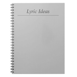 Cuaderno Portátil de ideas líricas grises de personalizable