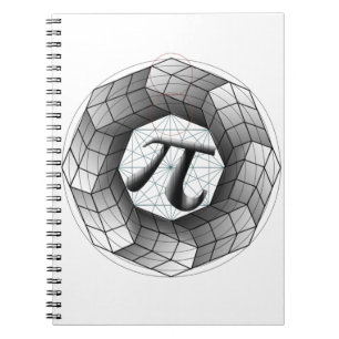Cuaderno Portátil de ilusión óptica de Pi Day para amantes