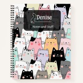 Cuaderno Portátil de Ilustracion de gato sin inconvenientes