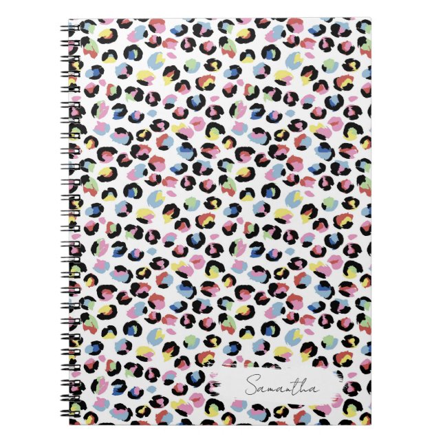 Cuaderno Portátil de impresión animal colorido y personaliz (Frente)