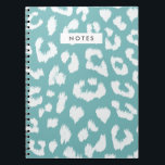 Cuaderno Portátil de impresión de leopardo Verde azulado Aq<br><div class="desc">� 2birdstone 2014</div>
