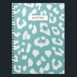 Cuaderno Portátil de impresión de leopardo Verde azulado Aq<br><div class="desc">� 2birdstone 2014</div>