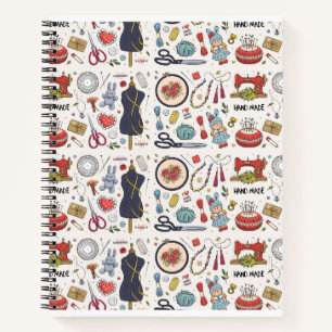 Cuaderno Portátil de impresión de máquina de costura