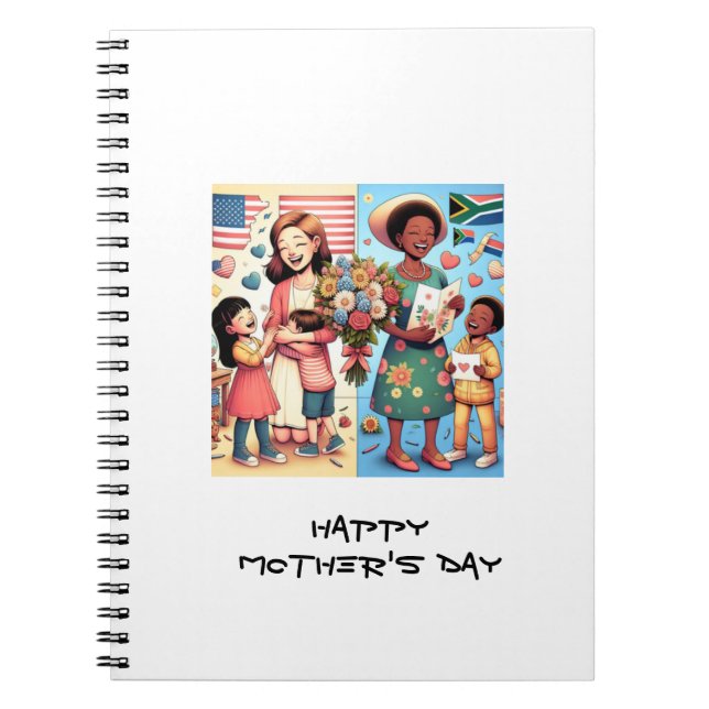 Cuaderno Portátil de impresión del Día de la Madre (Frente)
