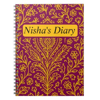 Cuaderno Portátil de impresión floral personalizada de pais