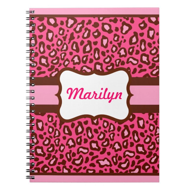 Cuaderno Portátil de impresión Leopardo personalizado (Frente)