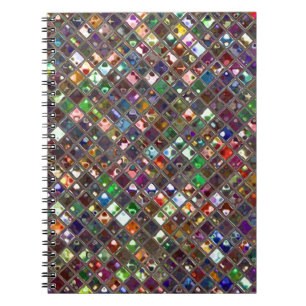 Cuaderno Portátil de impresión multicolor de mosaicos Glitz