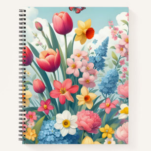 Cuaderno Portátil de jardín de primavera sin problemas