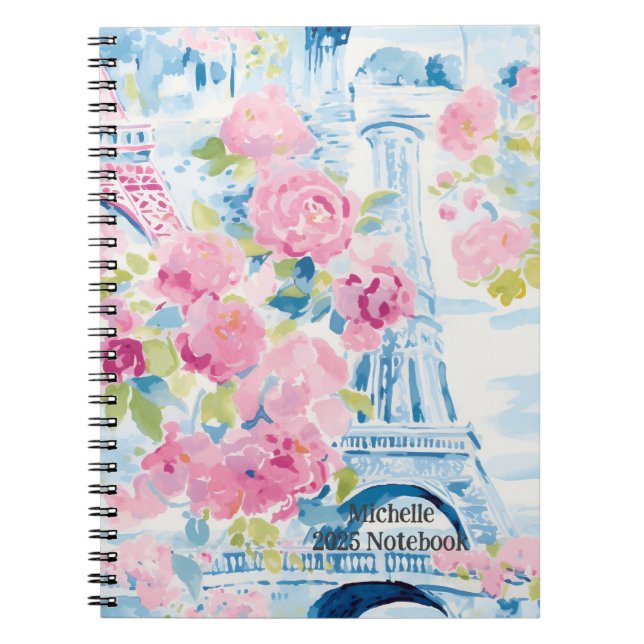 Cuaderno Portátil de jardín parisino personalizado (Frente)