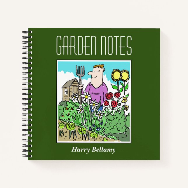 Cuaderno Portátil de jardinería con nombre del propietario (Anverso)