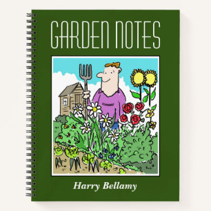 Cuaderno Portátil de jardinería con nombre del propietario