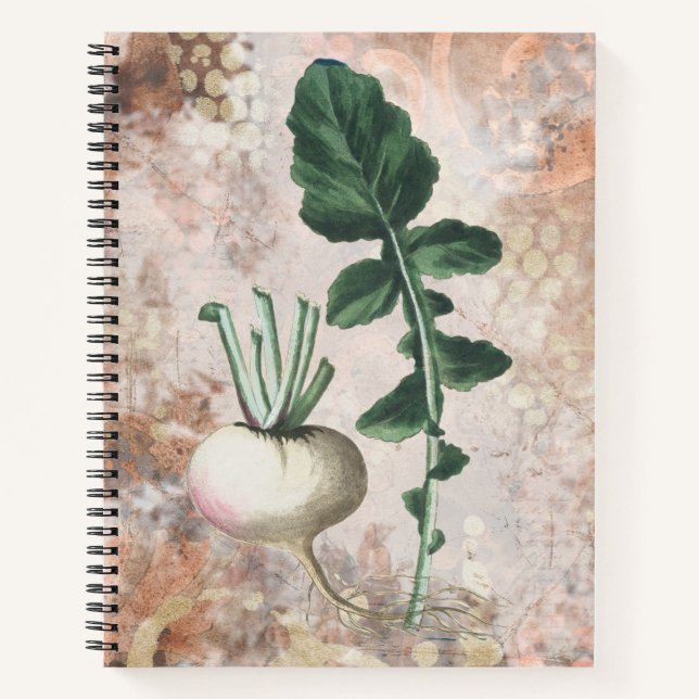 Cuaderno Portátil de jardinero de verduras de nabo (Anverso)