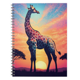 Cuaderno Portátil de jirafa de Serenity Sunset