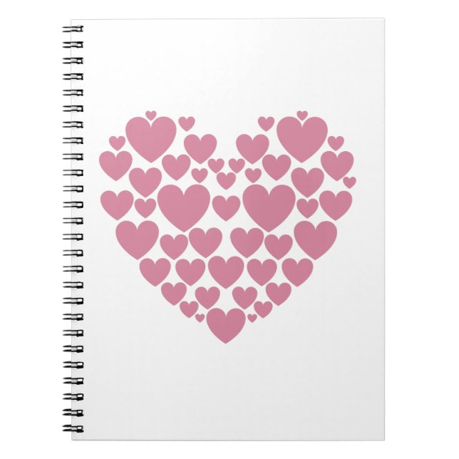 Cuaderno Portátil de Journal con gran corazón (Frente)