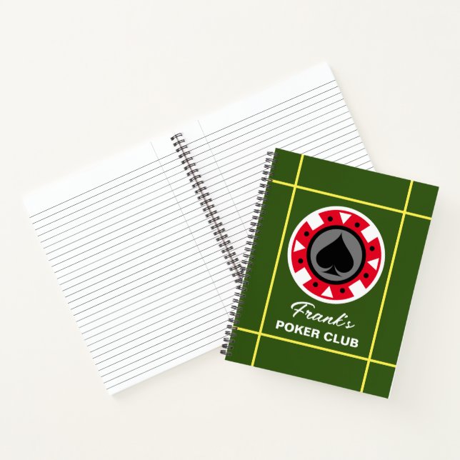 Cuaderno Portátil de juego de fichas de póquer de casino (Interior)
