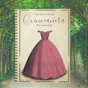 Cuaderno Portátil de la agenda de Quinceañera