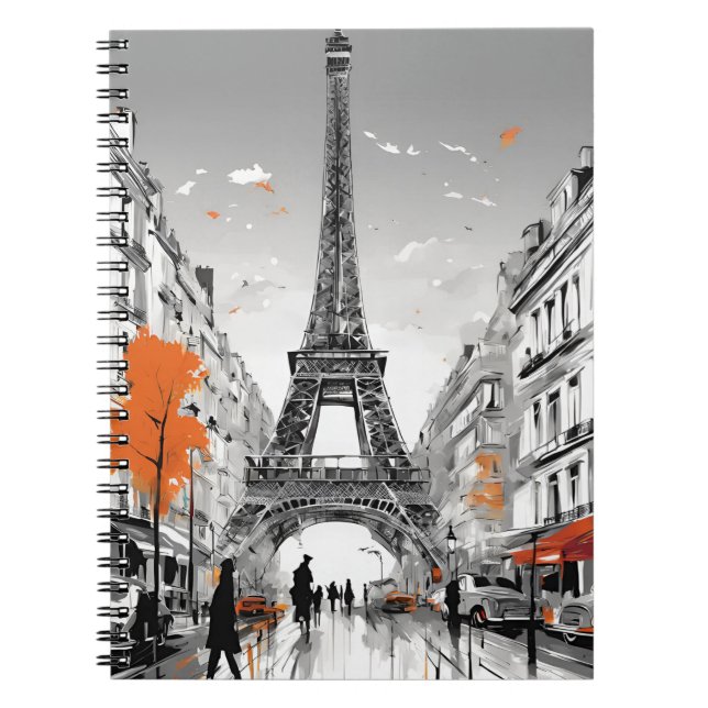 Cuaderno Portátil de la Elegancia de París - paisaje de la  (Frente)