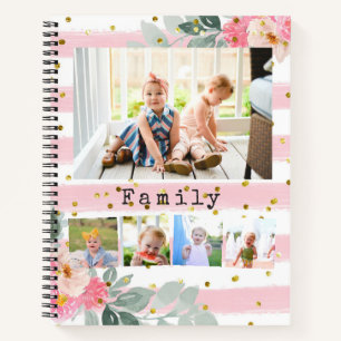 Cuaderno Portátil de la familia Collage de 14 fotos
