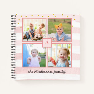 Cuaderno Portátil de la familia Collage de ocho fotos