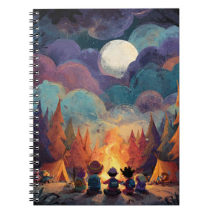 Cuaderno Portátil de la luna llena de la chimenea caprichos