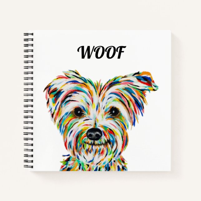 Cuaderno Portátil de la Plaza de Perro de Yorkshire (Anverso)