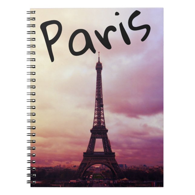 Cuaderno Portátil de la Torre Eiffel de París (Frente)