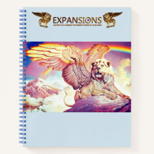 Cuaderno Portátil de león alado blanco