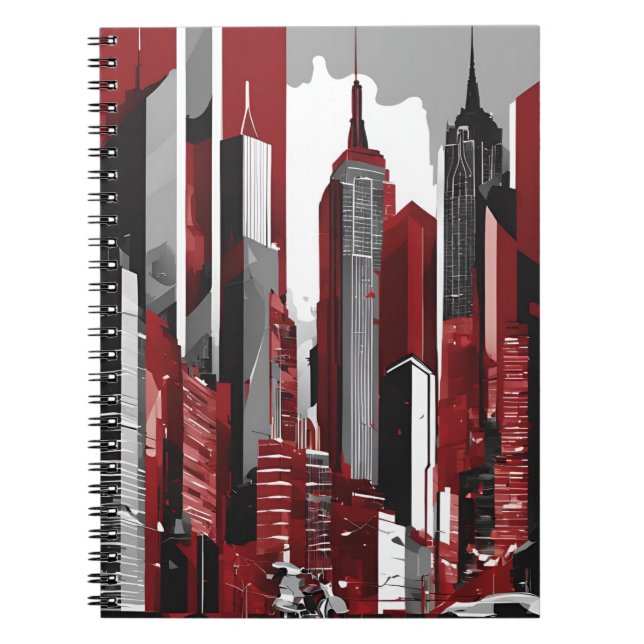 Cuaderno Portátil de línea de horizonte urbano brillante -  (Frente)