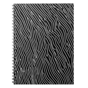 Cuaderno Portátil de líneas onduladas monocromáticas