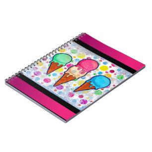 Cuaderno Portátil de los tonos de crema de hielo